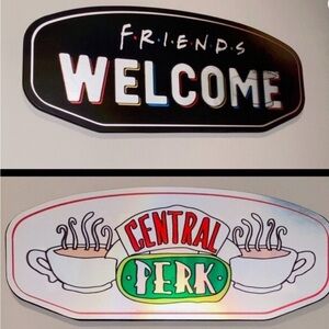 Friends TV series Lenticular Decor 1 sign‎ 2 saying Friends Welcome/Central Perk